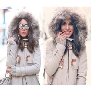 Zara Wool Duffle Coat W Removable Fur Hood